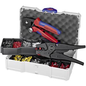 Knipex Knipex-Werk 97 90 10 Krimptang Adereindhulzen 0.08 tot 10 mm² Incl. striptang, Incl. assortiment adereindhulzen in koffer