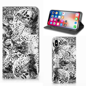 Mobiel BookCase Apple iPhone Xs Max Skulls Angel