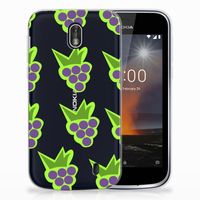 Nokia 1 Siliconen Case Druiven