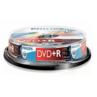 Philips DVD+R blanco's (4,7 GB data/120 minuten video, 16x high-speed opname, 10 spindel)