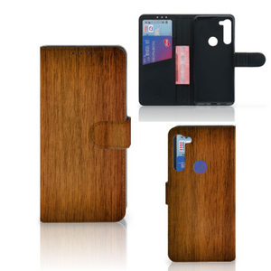 Motorola G8 Power Book Style Case Donker Hout