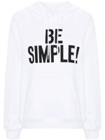 Moschino hoodie en coton biologique à slogan imprimé - Blanc