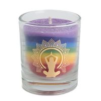 Fair Trade 7 Chakra's Stearine Kaars in Glas