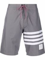 Thom Browne short de bain à 4 bandes signature - Gris - thumbnail