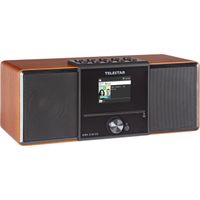 Telestar DIRA S 32i CD Radio/CD-speler DAB+, VHF (FM), Internet DLNA, WiFi, USB, CD, Bluetooth, Internetradio Incl. afstandsbediening Hout (donker) - thumbnail