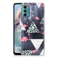 Motorola Moto G60 TPU Hoesje Flamingo Triangle - thumbnail