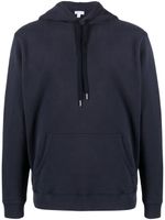 Sunspel hoodie en coton à lien de resserrage - Bleu