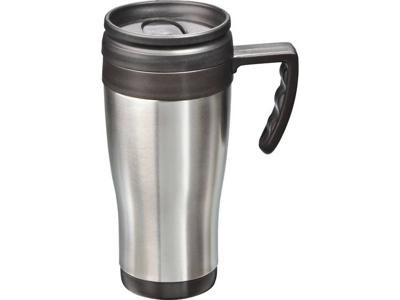 MATO interpräsent Sally Thermosbeker RVS (geborsteld), Zwart 0.4 l 4180