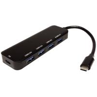 VALUE USB 3.2 Gen 1 hub, 4-poorts, type C aansluitkabel, met 1 PD poort