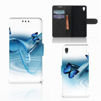 Sony Xperia Z5 | Z5 Dual Telefoonhoesje met Pasjes Vlinders