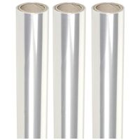 3 rolletjes transparante folie van 70 x 500 cm   -