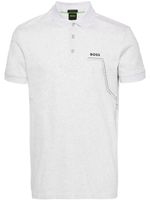 BOSS polo chiné à logo appliqué - Gris