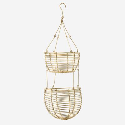 Hangende opbergmand goud Madam Stoltz Hangende opbergmand goud Madam Stoltz