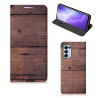 OPPO Find X3 Lite Book Wallet Case Old Wood