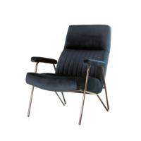 Eleonora fauteuil william fluweel blauw 91 x 79 x 90