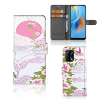 OPPO A74 4G Telefoonhoesje met Pasjes Bird Standing