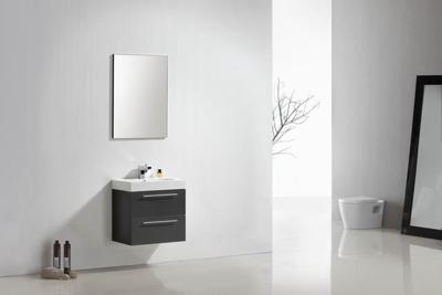 Lambini Designs Compact Line badkamermeubel hoogglans antraciet 60cm Lambini Designs Compact Line badkamermeubel hoogglans antraciet 60cm