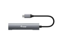 Equip 128963 interface hub USB 3.2 Gen 1 (3.1 Gen 1) Type-C 5000 Mbit/s Zwart, Zilver - thumbnail