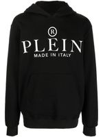 Philipp Plein hoodie en coton à logo imprimé - Noir