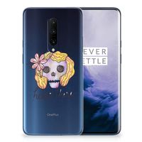 Silicone Back Case OnePlus 7 Pro Boho Skull