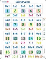 Larsen Maxi Memopuzzel Optellen met cijfers van 0-20 40 stukjes