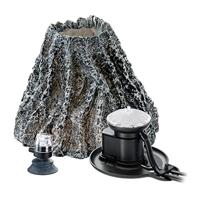 Hydor Aquarium Decoration Kit VOLCANO SHOW KIT BOX, Volcano, gemaakt van niet-giftige hars, met beluchter en bellenverspreider, rood led-licht