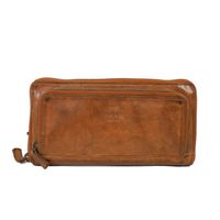 Bear Design Zip Around Portemonnee / Clutch Isa Cognac - thumbnail