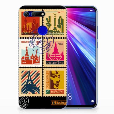 Honor View 20 Siliconen Back Cover Postzegels Honor View 20 Siliconen Back Cover Postzegels