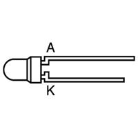 Kingbright L934YC Bedrade LED Geel Rond 3 mm 10 mcd 50 ° 20 mA 2.1 V