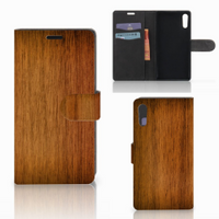 Sony Xperia XZ | Sony Xperia XZs Book Style Case Donker Hout