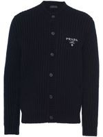 Prada cardigan Cashgora en maille torsadée - Bleu