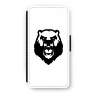 Angry Bear (white): iPhone 8 Plus Flip Hoesje