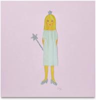 Ziegfeld schilderij Prinses Lu meisjes 30 cm canvas roze