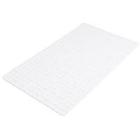 Badkamer/douche anti slip mat - rubber - voor op de vloer - wit - 39 x 69 cm