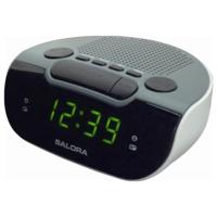 Salora Digitale Wekker, AM/FM Radio, Nachtkastje Wekker met Radio, Digitale Klok met 2 Wekkers, Snooze, LED Display (Zwart)