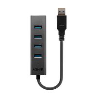 Lindy 43324 interface hub USB 3.2 Gen 1 (3.1 Gen 1) Type-A 5000 Mbit/s Zwart - thumbnail