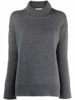 Plan C pull nervuré à col roulé - Gris