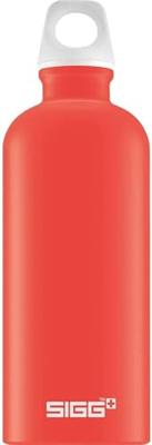 SIGG - Aluminium drinkfles - Traveller Scarlet Touch - Klimaatneutraal gecertificeerd - Geschikt voor koolzuurhoudende dranken - Lekvrij - Vederlicht - BPA-vrij - Rood - 0,6L