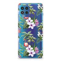 Motorola Moto G100 TPU Hoesje Flamingo Palms - thumbnail