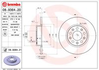 Remschijf BREMBO, Remschijftype: Massief, u.a. für Alfa Romeo, Jeep, Fiat