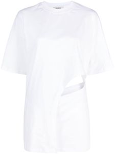 Gauchère t-shirt en coton à design asymétrique - Blanc