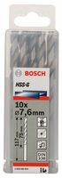 Bosch Accessoires Metaalboren HSS-G, Standard 7,6 x 75 x 117 mm 10st - 2608585504