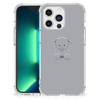 iPhone 13 Pro Max Stevig Bumper Hoesje Grijs Baby Olifant - thumbnail