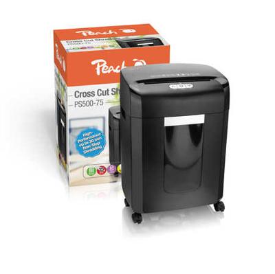 Peach PS500-75 Papierversnipperaar Cross cut 4 x 35 mm 16 l Aantal bladen (max.): 15 Veiligheidsniveau 4 Peach PS500-75 Papierversnipperaar Cross cut 4 x 35 mm 16 l Aantal bladen (max.): 15 Veiligheidsniveau 4