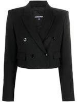 Patrizia Pepe blazer en gabardine à coupe crop - Noir - thumbnail