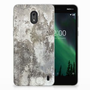 Nokia 2 TPU Siliconen Hoesje Beton Print