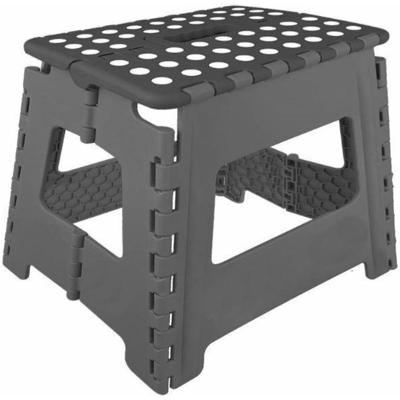 Benson opstap opvouwbaar keuken / bijzet krukje zwart medium - 150 KG   -