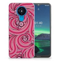 Nokia 1.4 Hoesje maken Swirl Pink - thumbnail