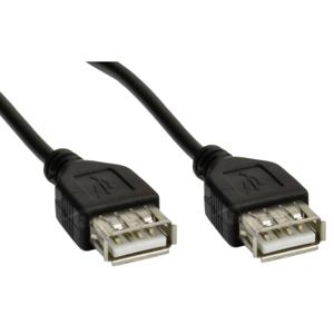 Akyga USB-kabel USB-A bus, USB-A bus 1.80 m Zwart AK-USB-06