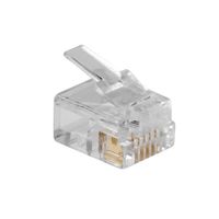 ACT TD106 RJ12 (6P/6C) modulaire connector voor platte kabel - 25 stuks - thumbnail